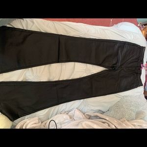 NEW Edikted Luna Faux Leather Flare Jeans